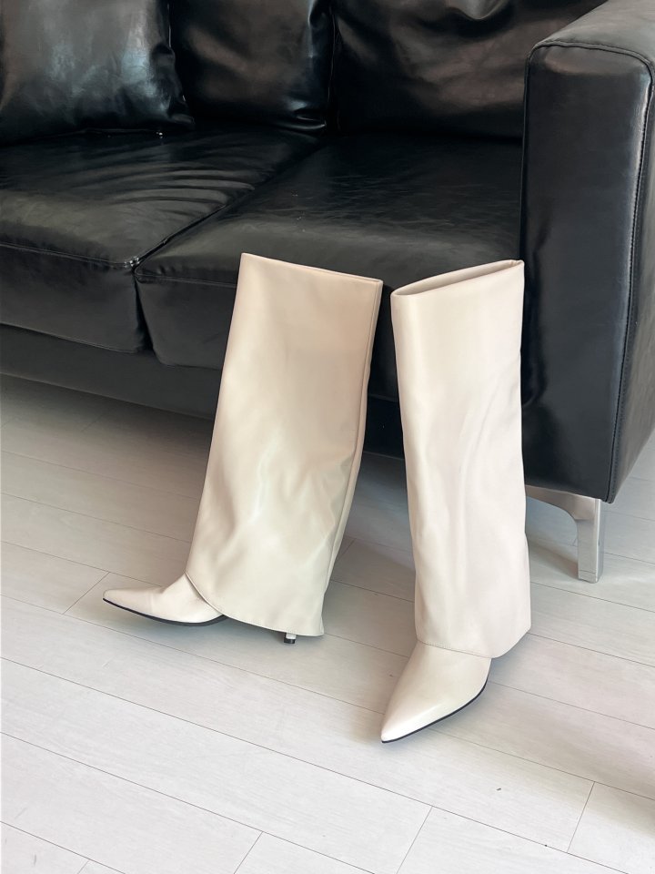 Vade - Korean Women Fashion - #shopsmall - Half Long Stiletto Boots - 3