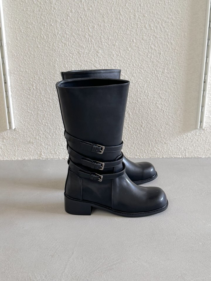 Vade - Korean Women Fashion - #thatsdarling - Rider Biker Half Mid Boots - 9