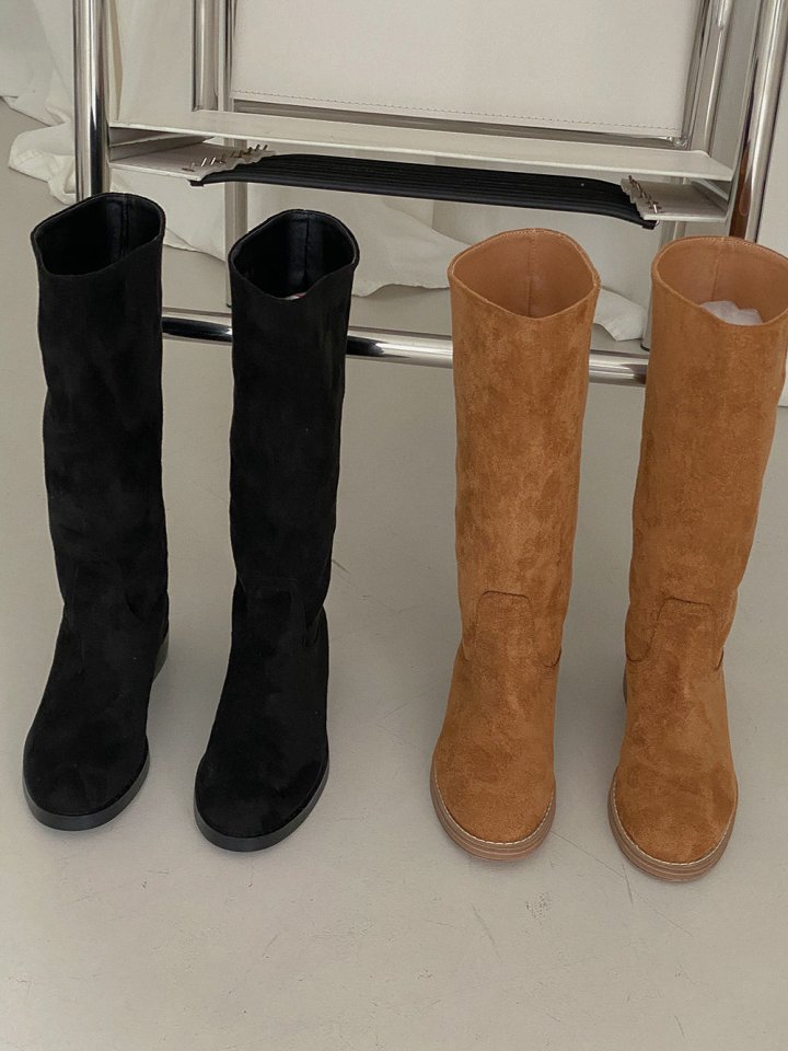 Vade - Korean Women Fashion - #thatsdarling - Low Heel Basic Half Mid Boots - 6