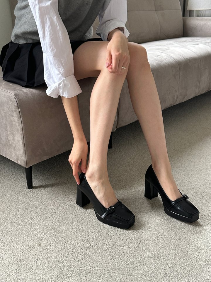 Vade - Korean Women Fashion - #thatsdarling - Square Pumps Heels - 11