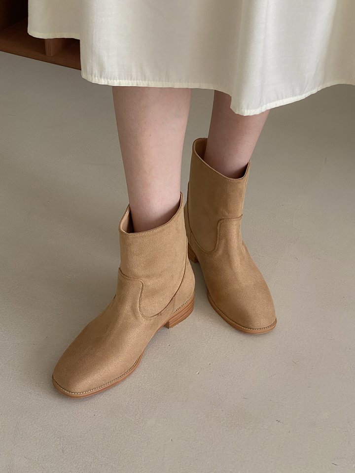 Vade - Korean Women Fashion - #thatsdarling - Low Heel Best Mid Half Boots - 5