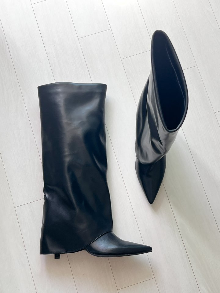 Vade - Korean Women Fashion - #shopsmall - Half Long Stiletto Boots - 4