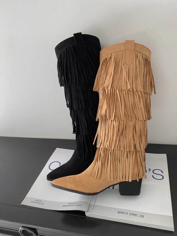 Vade - Korean Women Fashion - #thatsdarling - Mid Half Decorated Boots - 9