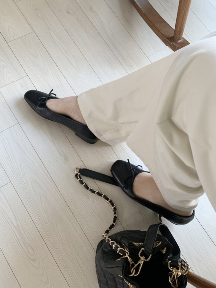 Vade - Korean Women Fashion - #thelittlethings - Slim Round Basic Ribbon Flats - 8