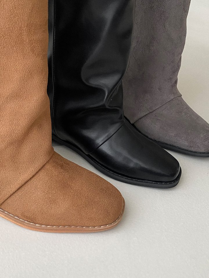 Vade - Korean Women Fashion - #thelittlethings - Basic Round Mid Half Boots - 10