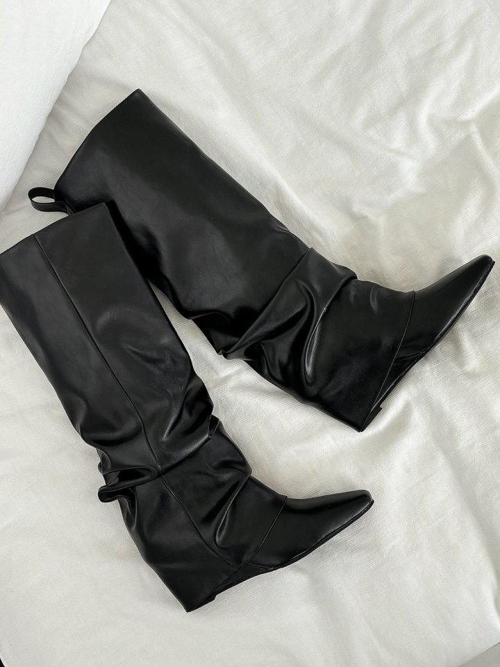 Vade - Korean Women Fashion - #thelittlethings - Pleated Mid Half Boots - 5