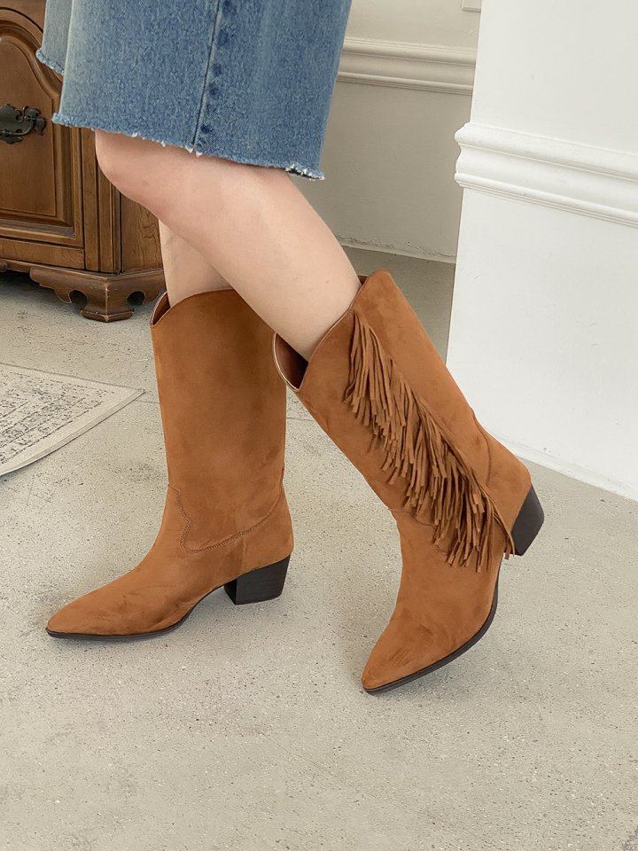 Vade - Korean Women Fashion - #thatsdarling - Mid Half Basic Stiletto Boots - 4
