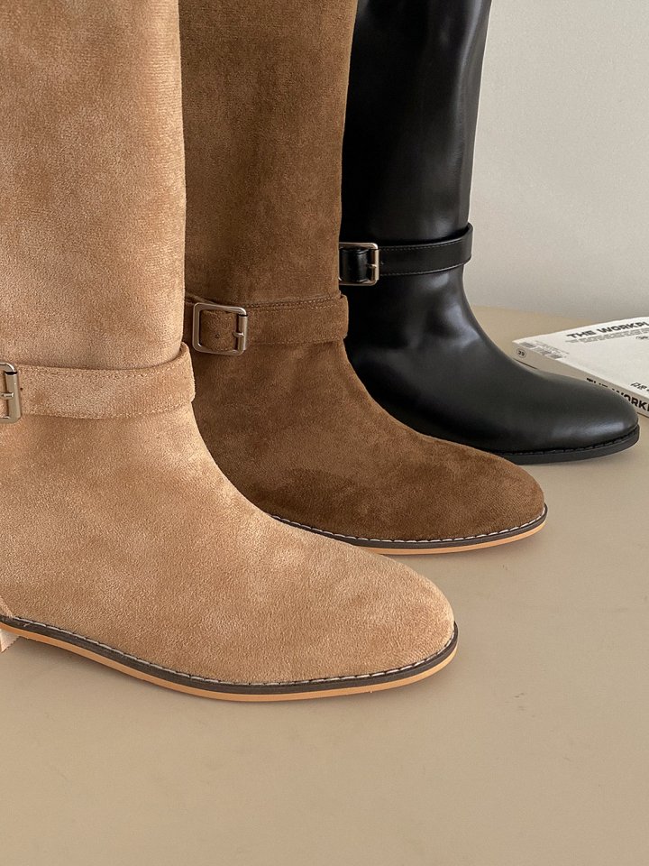 Vade - Korean Women Fashion - #thelittlethings - Western Mid Low Heel Half Boots - 8