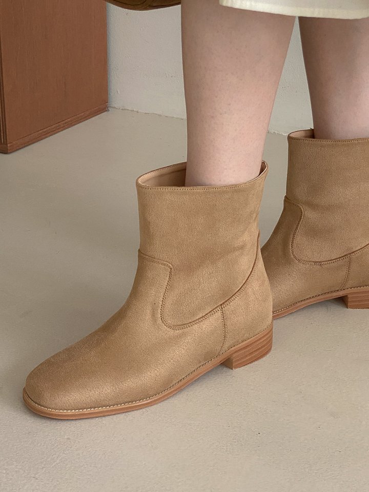 Vade - Korean Women Fashion - #thelittlethings - Low Heel Best Mid Half Boots - 6
