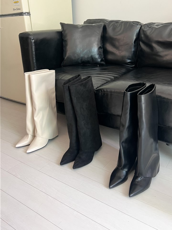 Vade - Korean Women Fashion - #thelittlethings - Half Long Stiletto Boots - 5