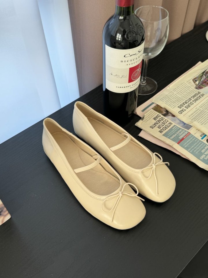 Vade - Korean Women Fashion - #vintageinspired - Soft Cloud Ribbon Flats - 6
