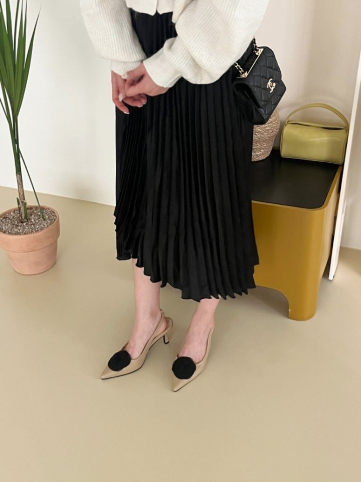 Vade - Korean Women Fashion - #vintageinspired - Flower Slingback Stiletto Heels - 5