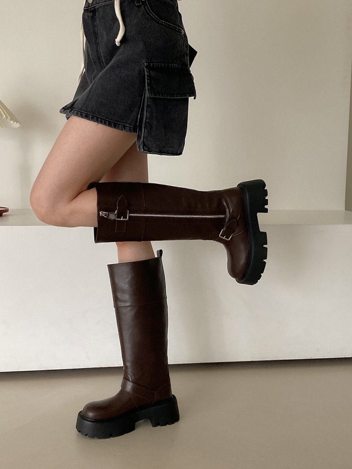 Vade - Korean Women Fashion - #vintageinspired - Half Mid Boots Long Walkers - 11