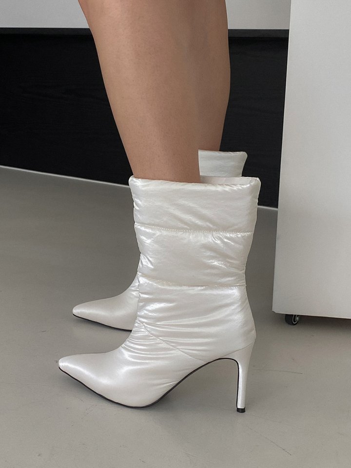 Vade - Korean Women Fashion - #vintageinspired - Stiletto Half Mid Boots - 7