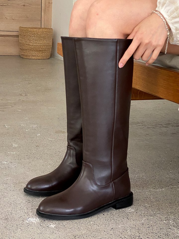 Vade - Korean Women Fashion - #vintageinspired - Low Heel Basic Mid Half Boots - 12
