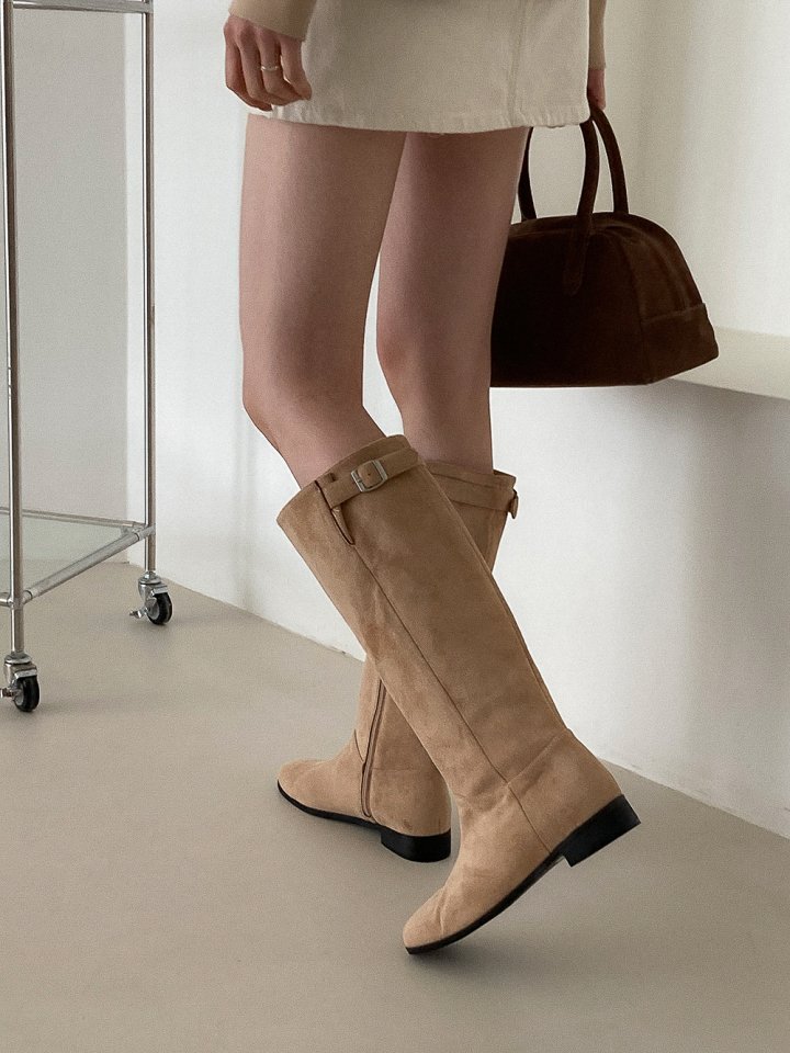 Vade - Korean Women Fashion - #vintageinspired - Mid Half Zipper Boots - 9