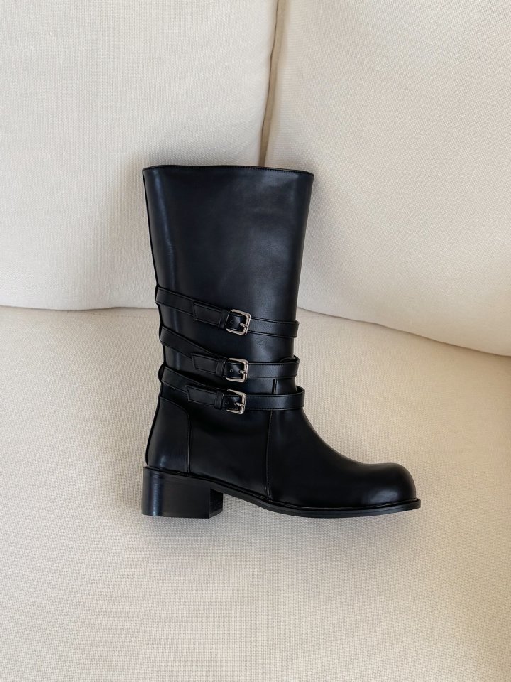 Vade - Korean Women Fashion - #vintageinspired - Rider Biker Half Mid Boots - 3