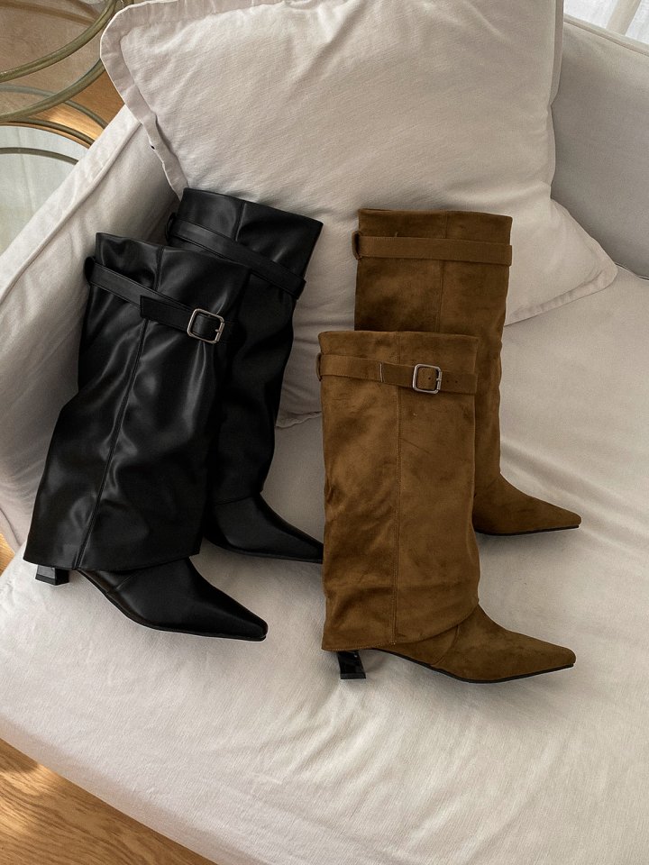 Vade - Korean Women Fashion - #vintageinspired - Mid Half Boots - 5