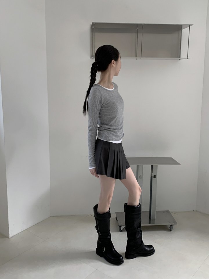 Vade - Korean Women Fashion - #vintageinspired - Biker Half Mid Boots - 11