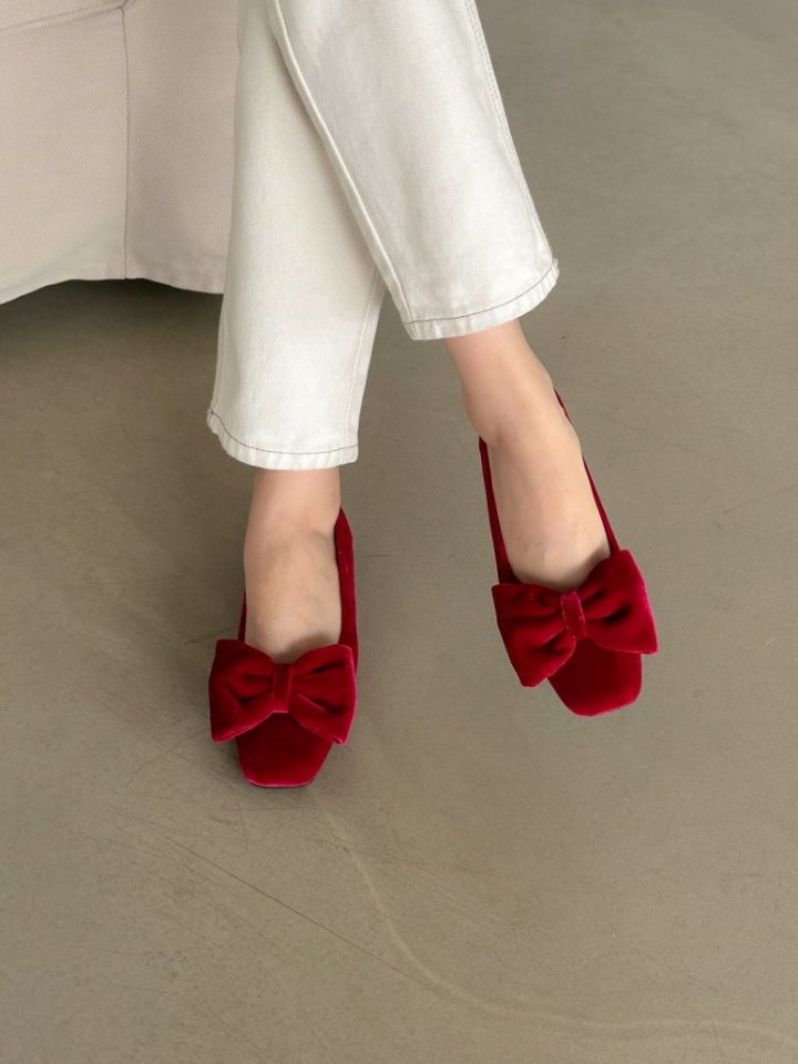 Vade - Korean Women Fashion - #vintageinspired - Ribbon Basic Suede Flats - 8