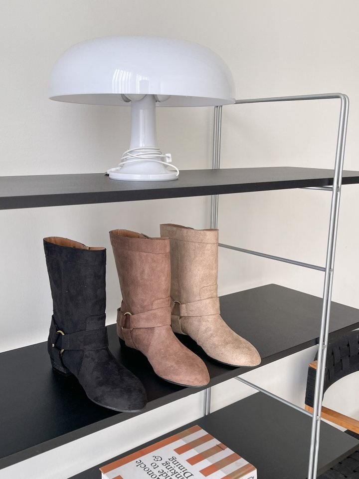 Vade - Korean Women Fashion - #vintageinspired - Buckle Strap Boots