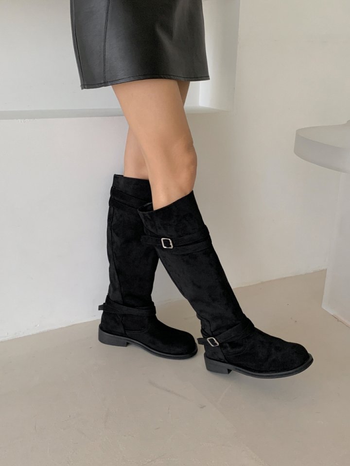 Vade - Korean Women Fashion - #vintageinspired - Strap Middle Half Boots - 9