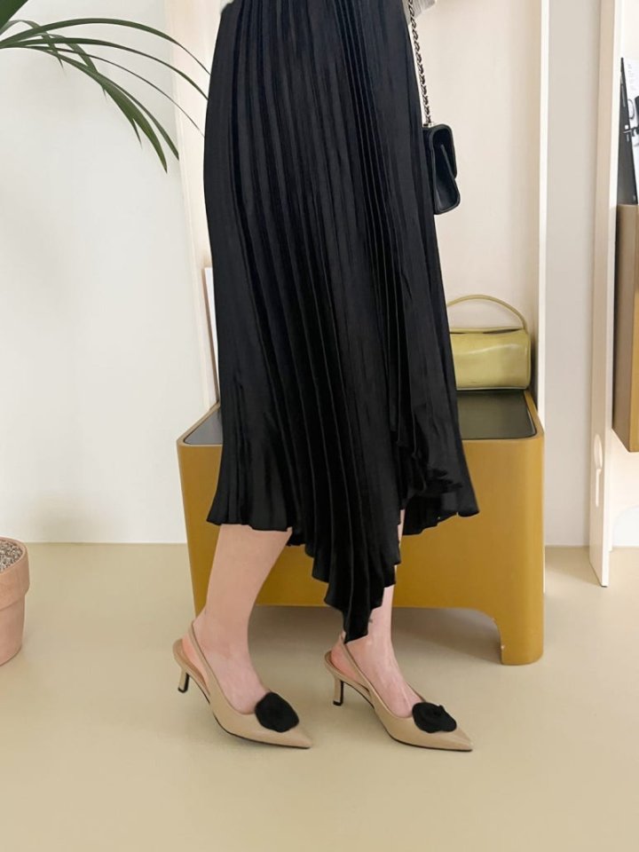 Vade - Korean Women Fashion - #vintagekidsstyle - Flower Slingback Stiletto Heels - 6