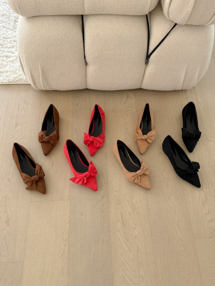 Vade - Korean Women Fashion - #vintagekidsstyle - Stiletto Ribbon Flats - 12