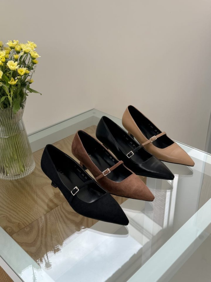 Vade - Korean Women Fashion - #vintagekidsstyle - Low Heel Mary Jane Loafer Heels - 11
