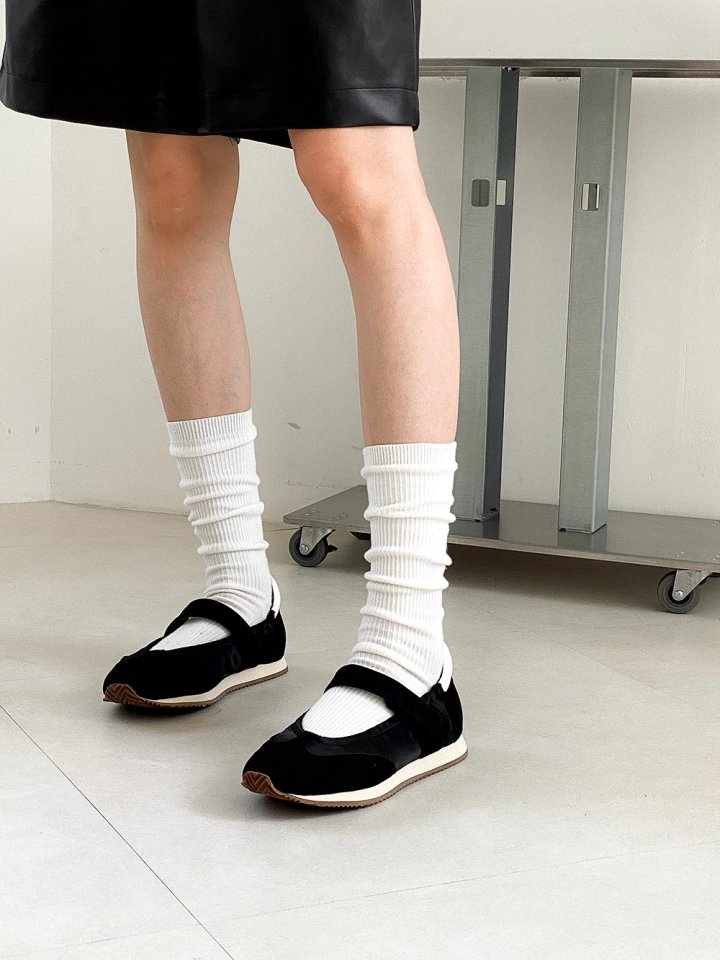 Vade - Korean Women Fashion - #vintagekidsstyle - Mary Jane Flat Sneakers - 9