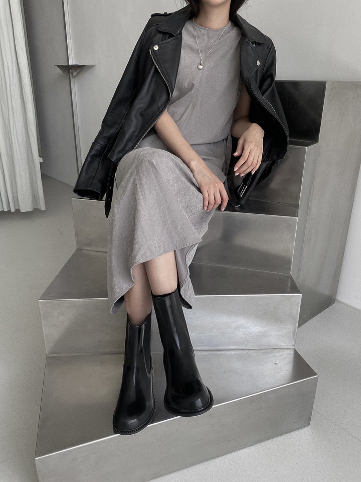 Vade - Korean Women Fashion - #womensfashion - Basic Half Mid Boots - 6