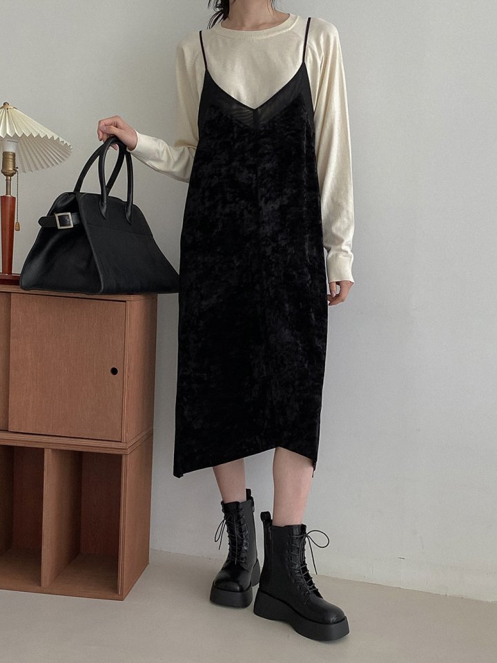Vade - Korean Women Fashion - #womensfashion - Half Mid Square Walker Boots - 8