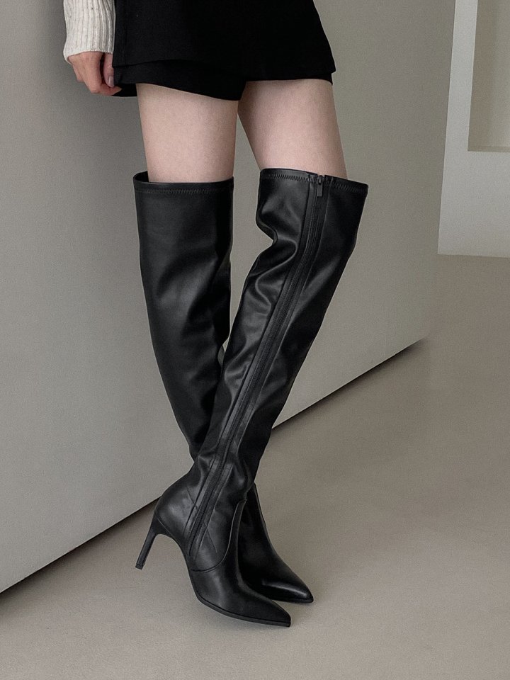 Vade - Korean Women Fashion - #womensfashion - Knee High Long Span Boots - 3