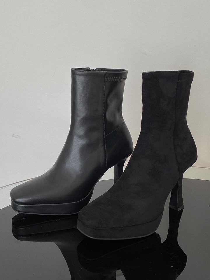 Vade - Korean Women Fashion - #womensfashion - Walker Heel Span Ankle Boots