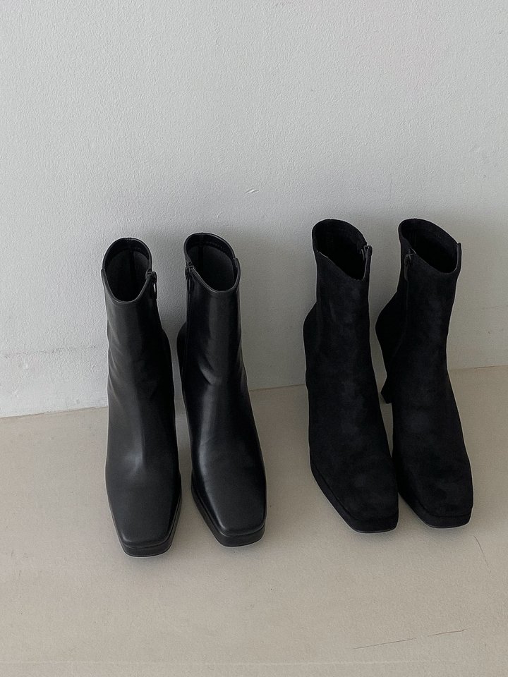 Vade - Korean Women Fashion - #womensfashion - Walker Heel Span Ankle Boots - 3