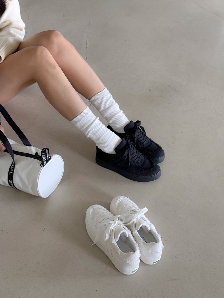 Vade - Korean Women Fashion - #womensfashion - Denim Point Unique Sneakers - 6
