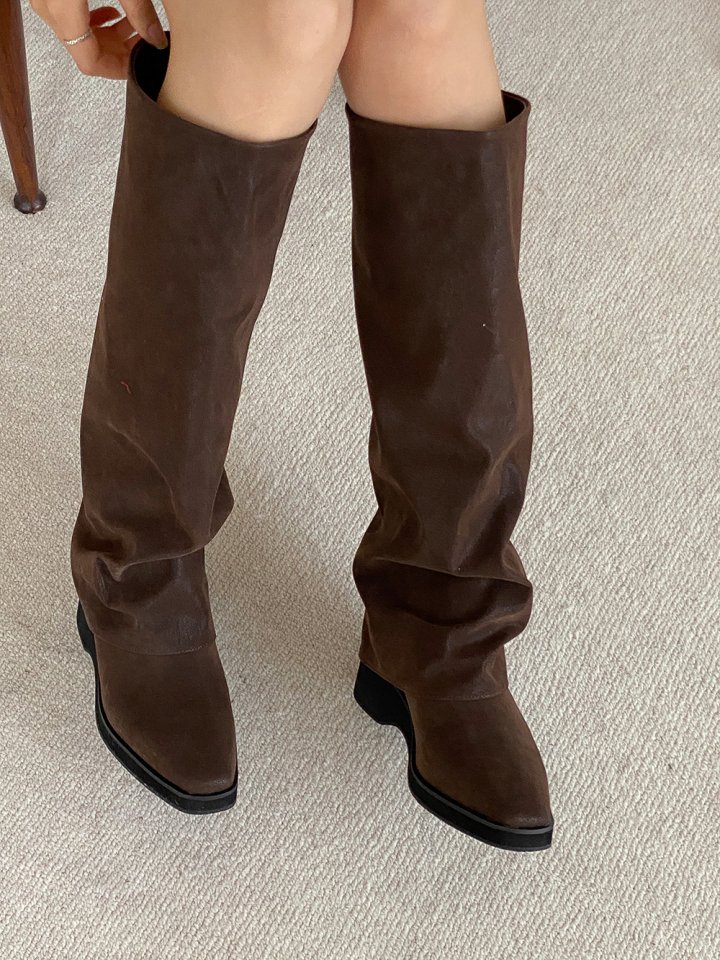 Vade - Korean Women Fashion - #womensfashion - Basic Pleated Half Boots - 8