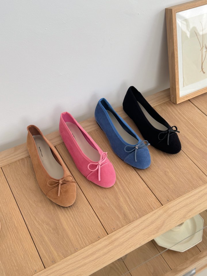 Vade - Korean Women Fashion - #womensfashion - Ribbon Square Basic Flats - 2