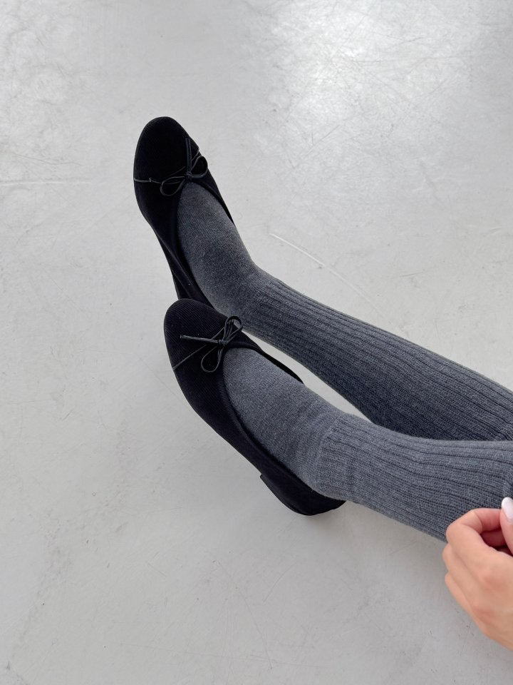 Vade - Korean Women Fashion - #womensfashion - Ribbon Square Basic Flats - 6