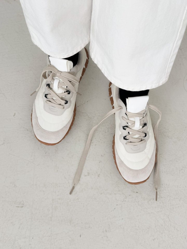 Vade - Korean Women Fashion - #womensfashion - Slim Color Block Sneakers - 11