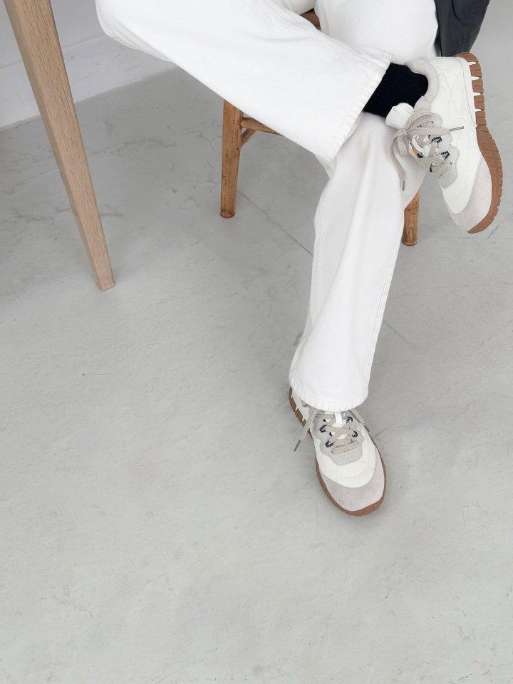 Vade - Korean Women Fashion - #womensfashion - Slim Color Block Sneakers - 7