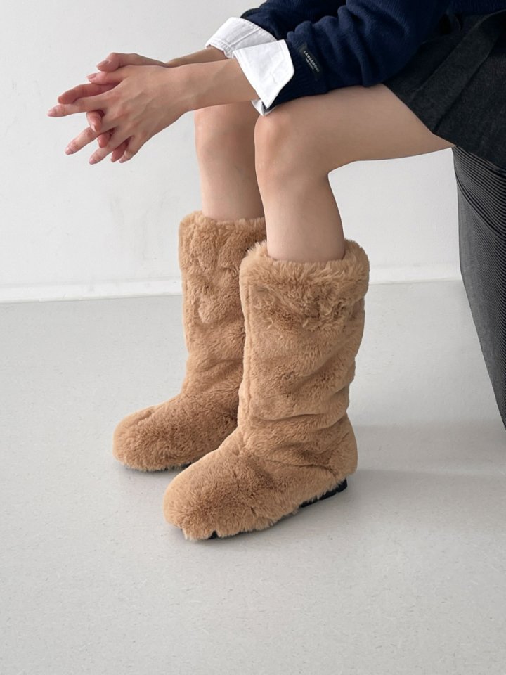 Vade - Korean Women Fashion - #womensfashion - Mid Half Air Suede Police Boots - 7