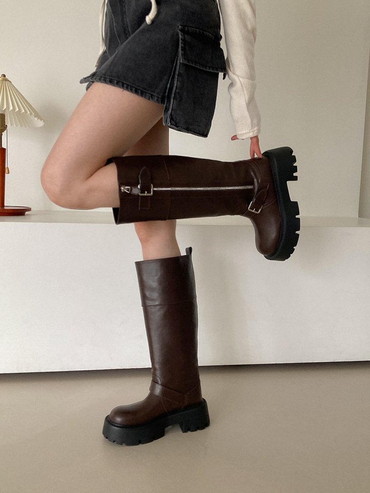 Vade - Korean Women Fashion - #womensfashion - Half Mid Boots Long Walkers - 10