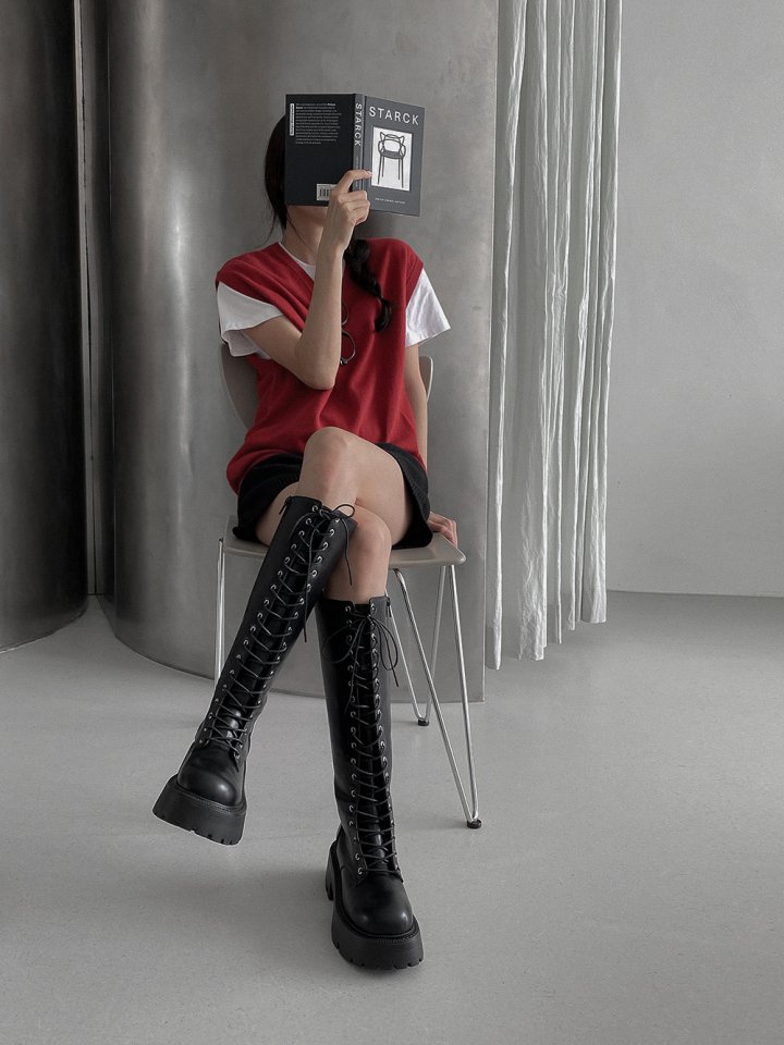 Vade - Korean Women Fashion - #womensfashion - Half Long Black Walkers - 9