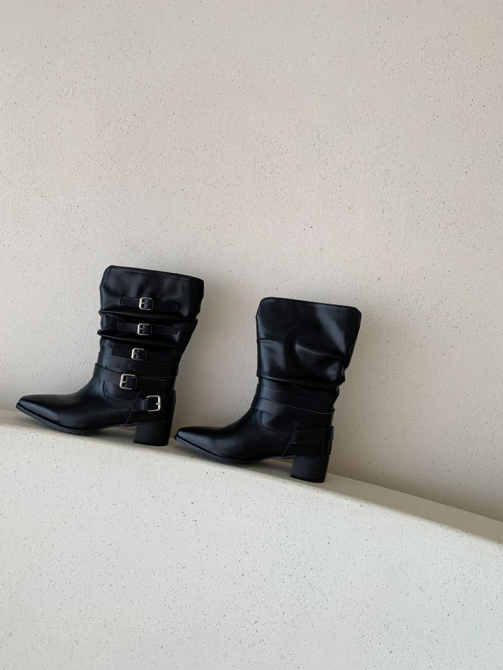 Vade - Korean Women Fashion - #womensfashion - Half Mid Ankle Stiletto Boots - 12