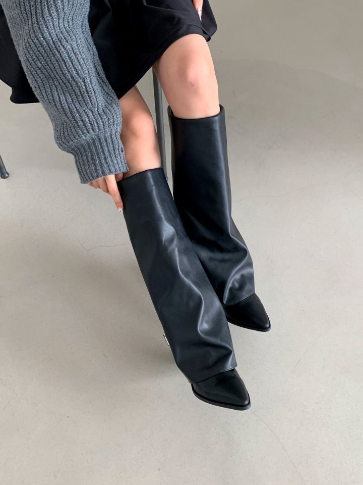 Vade - Korean Women Fashion - #womensfashion - Stiletto Strap Buckle Half Boots - 3