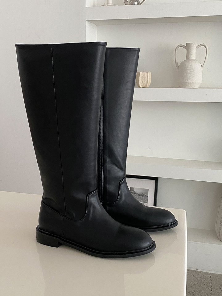 Vade - Korean Women Fashion - #womensfashion - Low Heel Basic Mid Half Boots - 3