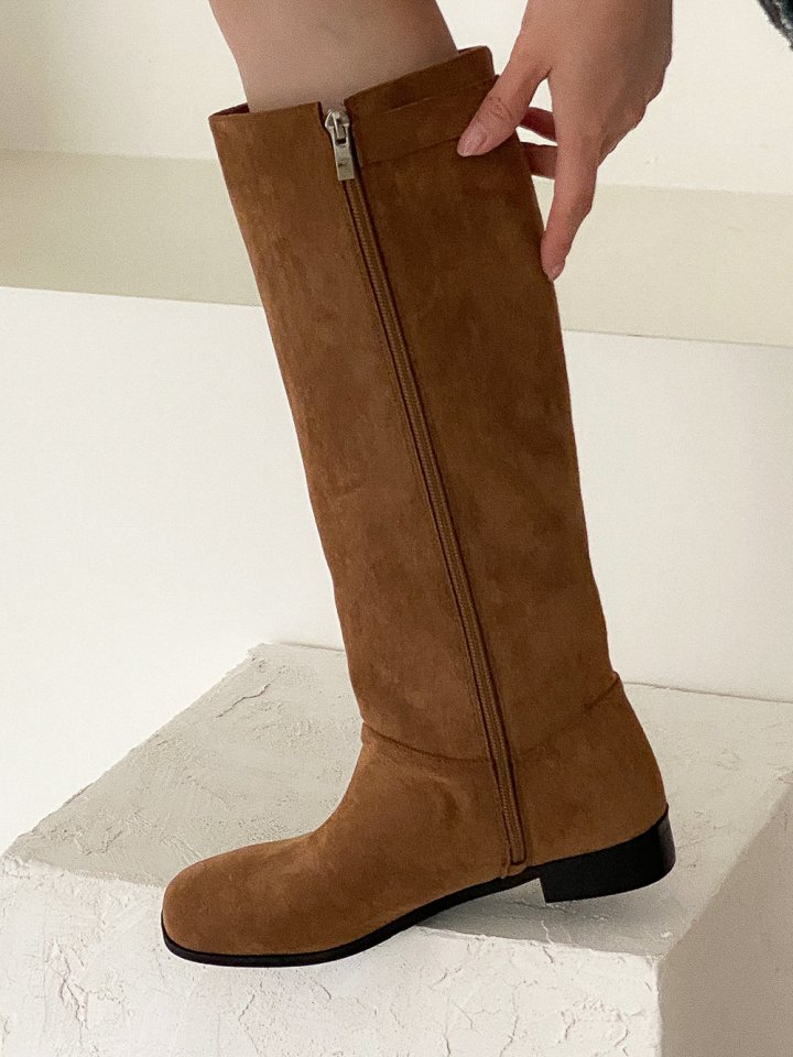 Vade - Korean Women Fashion - #womensfashion - Mid Half Zipper Boots - 2