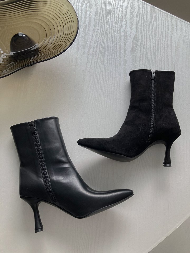 Vade - Korean Women Fashion - #womensfashion - Stiletto Ankle Boot Heels - 12
