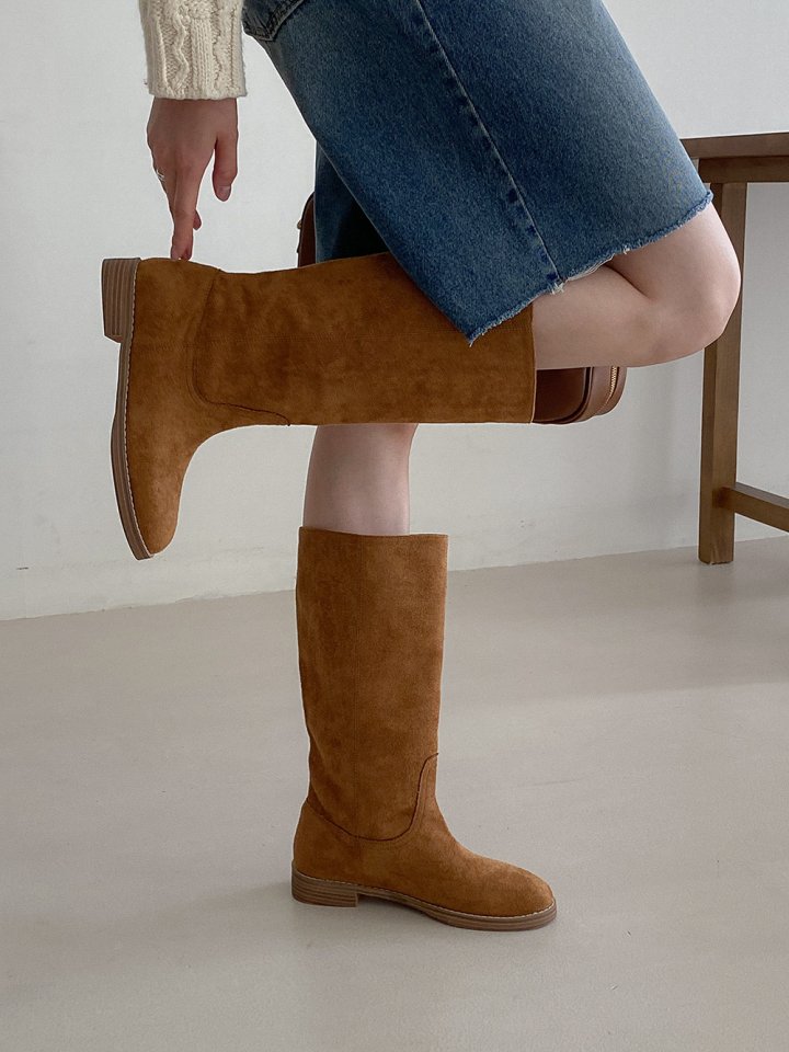 Vade - Korean Women Fashion - #womensfashion - Low Heel Basic Half Mid Boots - 11